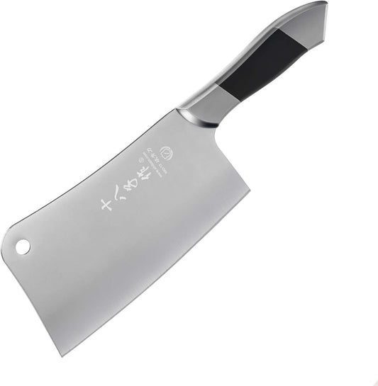 SHI BA ZI ZUO Butcher Knife Meat Cleaver Knife Heavy Duty Bone Chopper with Stable Handle