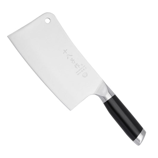 SHI BA ZI ZUO Chef's Knife Kitchen Knife Heavy Duty Stainless Steel Butcher Knife Chinese Full Tong Knife for Cutting Meat with Bone