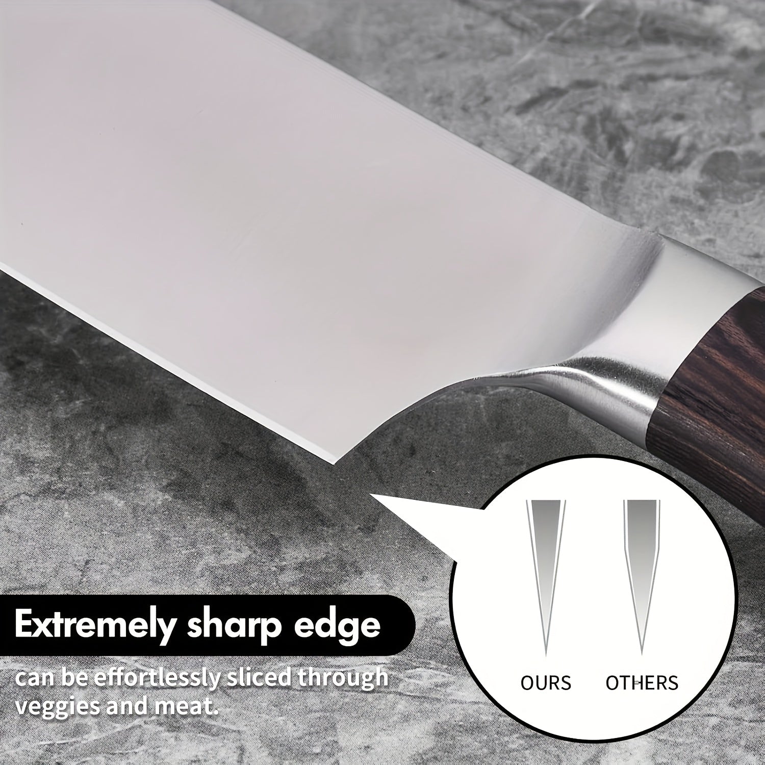 SHI BA ZI ZUO 8 Inches Chefs Knife Meat Knife Stainless Stee