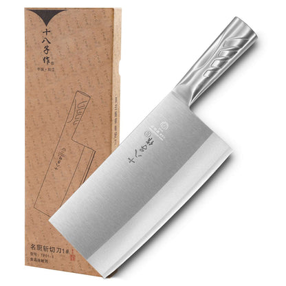 SHI BA ZI ZUO Kitchen Knife 8 Inches Versatile Butcher Cleaver Chopper Knife Slicing Meat Chopping Bones for Home Kitchen and Restaurant