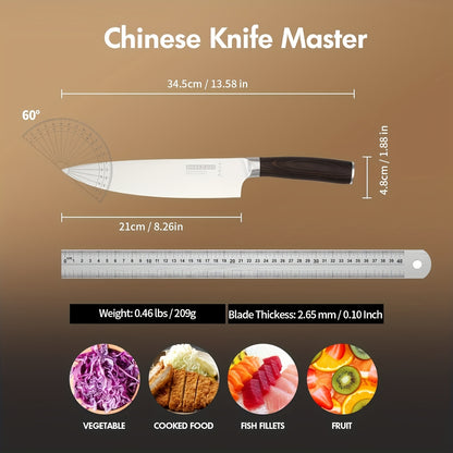 SHI BA ZI ZUO 8 Inches Chefs Knife Meat Knife Stainless Stee