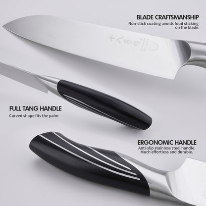 SHI BA ZI ZUO Professional Chef Knife,Stainless Steel Kitchen Knife with Ergonomic Handle for Meat and Vegetable Cutting