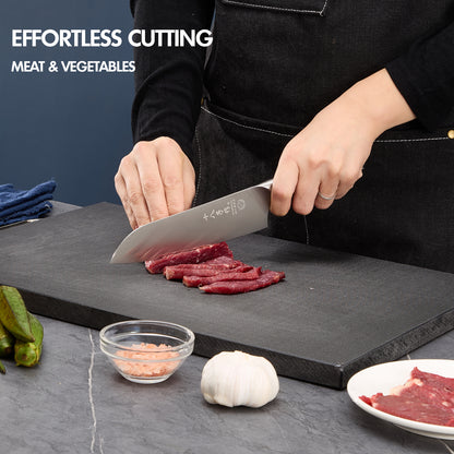 SHI BA ZI ZUO Professional Chef Knife,Stainless Steel Kitchen Knife with Ergonomic Handle for Meat and Vegetable Cutting